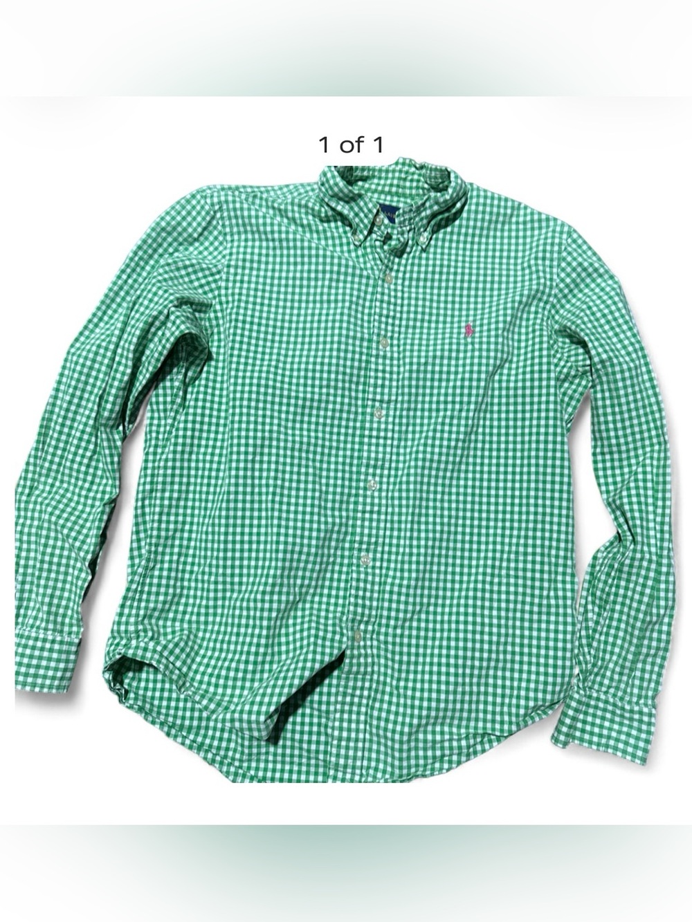 Polo by Ralph Lauren Green Gingham Button-Down Shirt